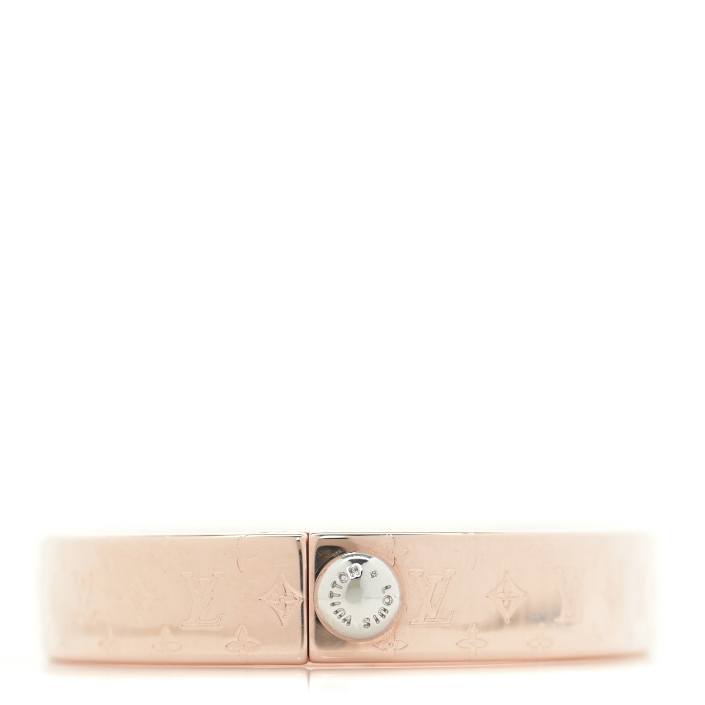 Brass Monogram Nanogram Cuff S Pink Gold