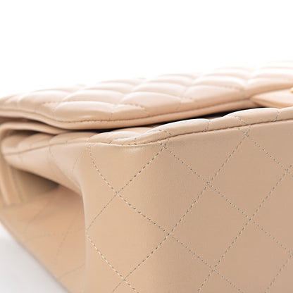 Chanel Lambskin Quilted Jumbo Double Flap Beige Clair 10 of 15
