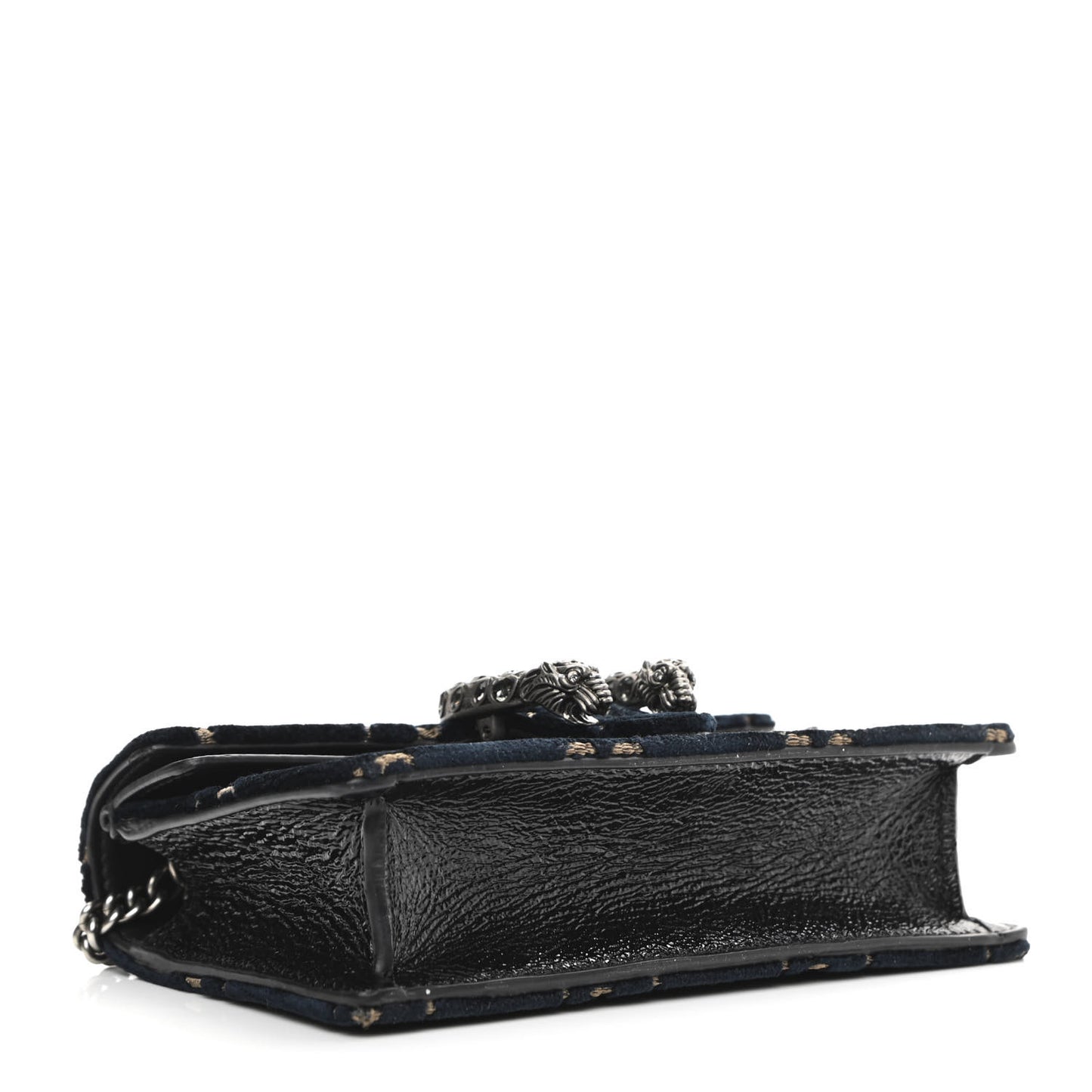 Velvet GG Monogram Super Mini Dionysus Shoulder Bag Blue Beige Black