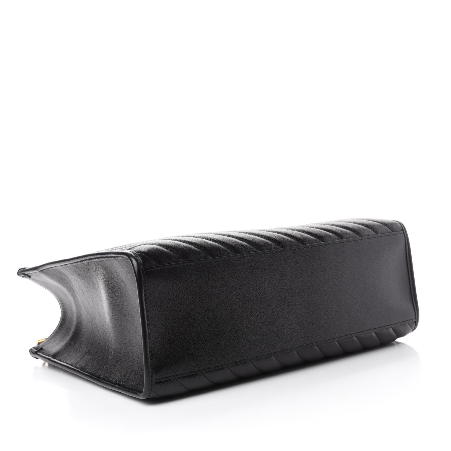 Gucci Azalea Calfskin Matelasse Diagonal GG Marmont Tote Bag Black 4 of 10