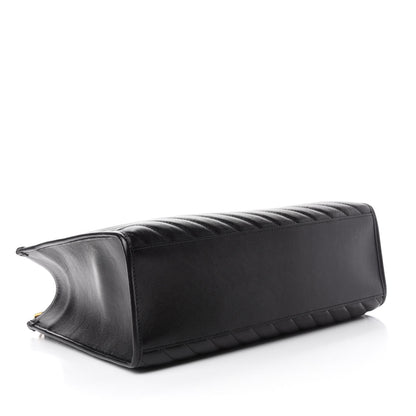 Gucci Azalea Calfskin Matelasse Diagonal GG Marmont Tote Bag Black 4 of 10