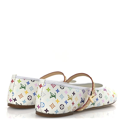 Louis Vuitton LV X TM Monogram Multicolor Romy Flat Ballerinas 40 White 5 of 11