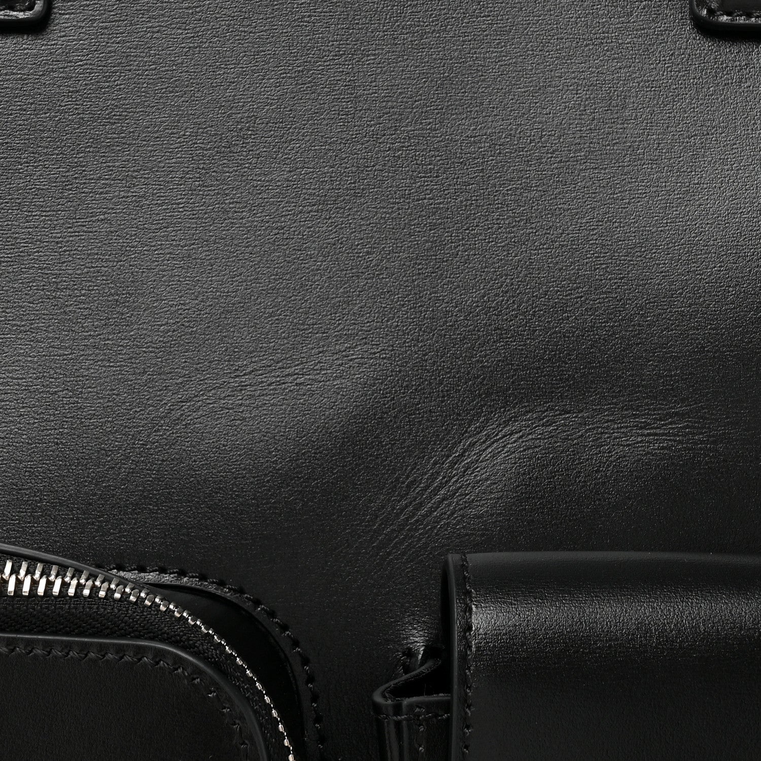 Versace Calfskin Cargo Tote Black 7 of 9