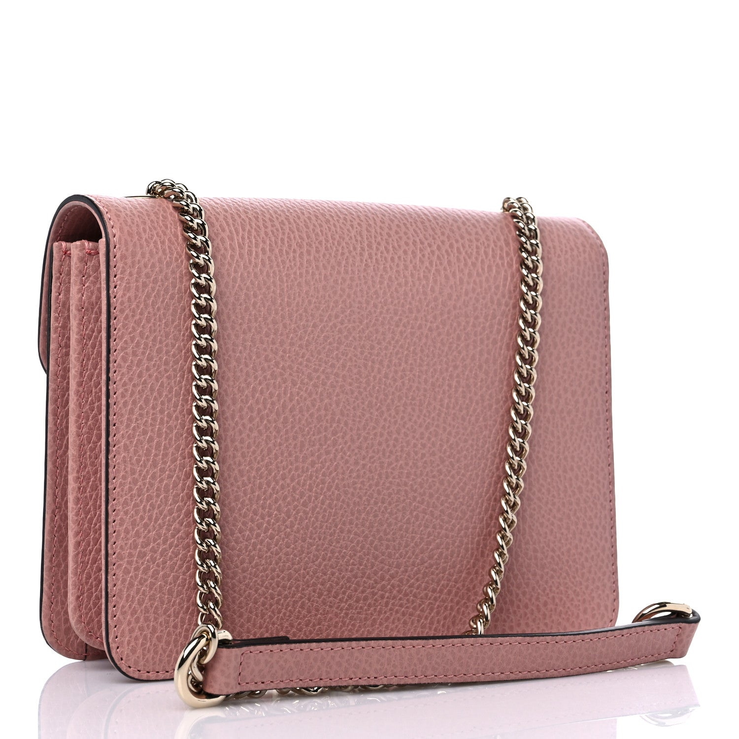 Gucci Dollar Calfskin Small Interlocking G Shoulder Bag Soft Pink 3 of 10