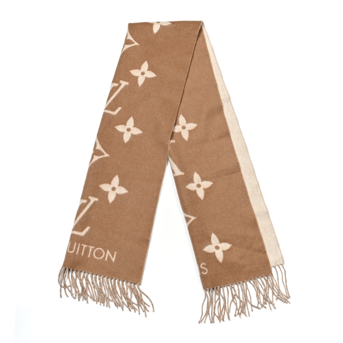 Cashmere Monogram Reykjavik Scarf Sable