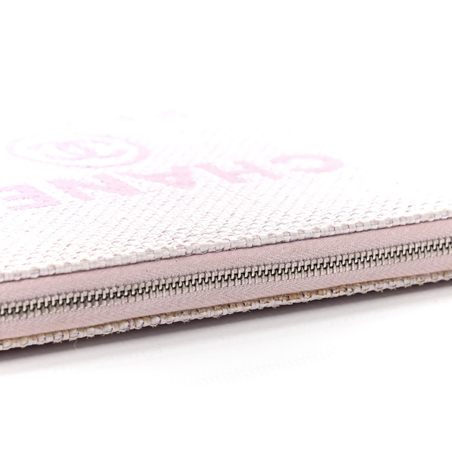 Chanel Canvas Deauville Cosmetic Pouch Pink 5 of 5
