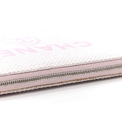 Chanel Canvas Deauville Cosmetic Pouch Pink 5 of 5