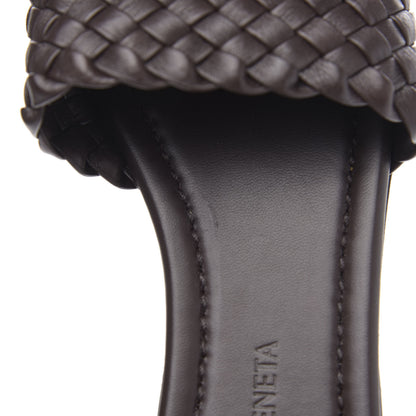 Bottega Veneta Nappa Intrecciato Squared Toe Flat Sandals 37 Espresso 8 of 9