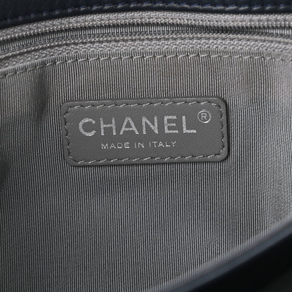 Chanel Calfskin Quilted Coco Pleats Flap Dark Navy Blue 6 of 10