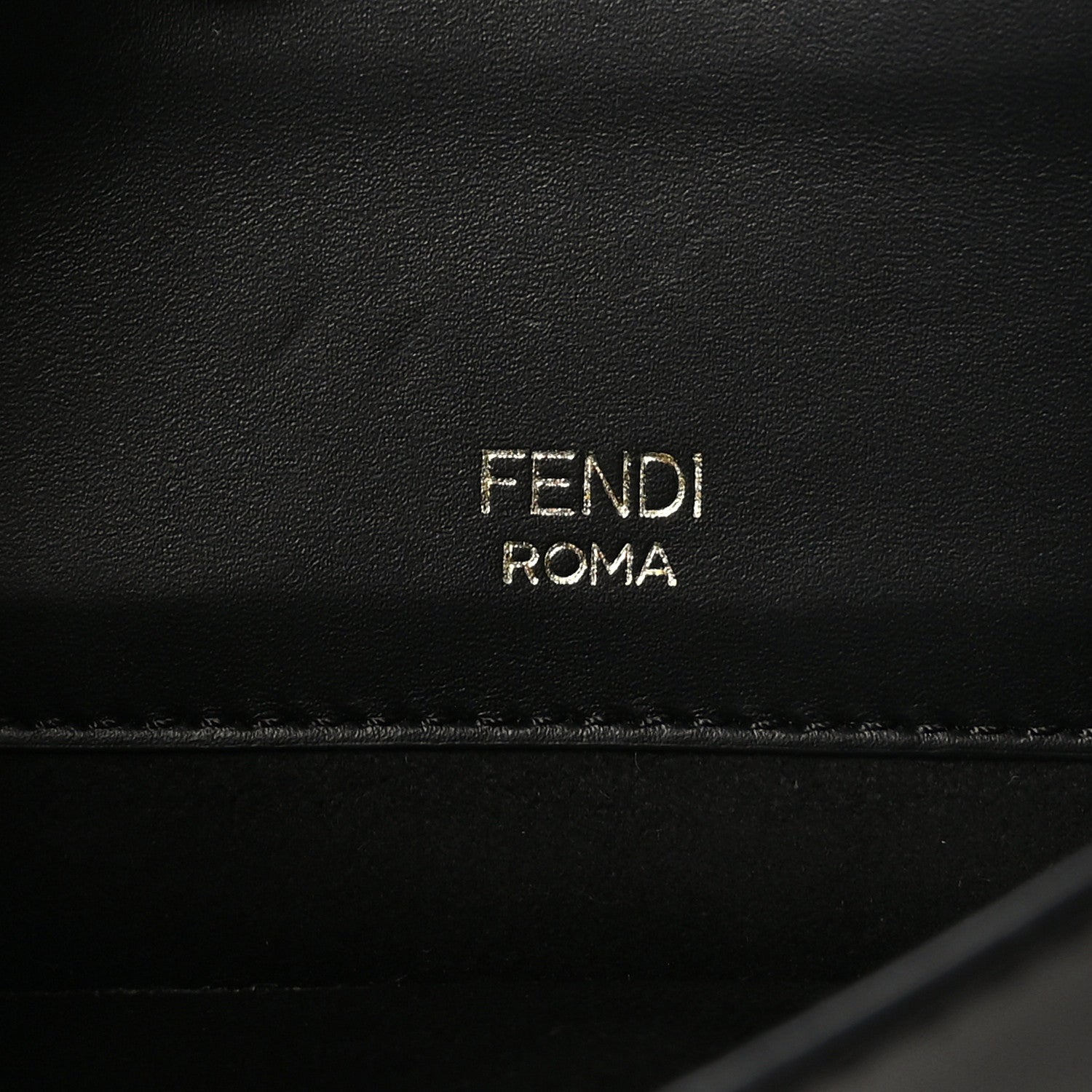Fendi Vitello King Mini Flat Baguette Black 6 of 10