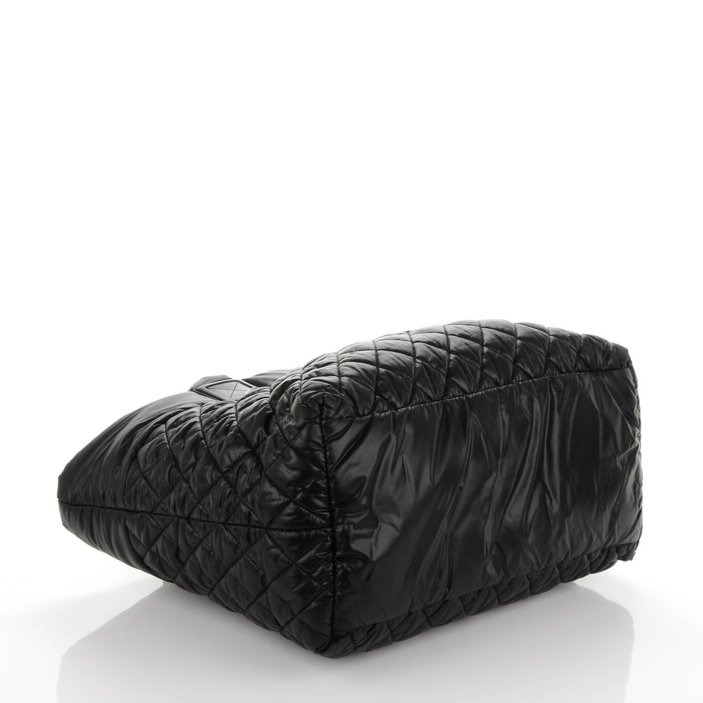 Nylon Quilted Large Coco Cocoon Tote Black