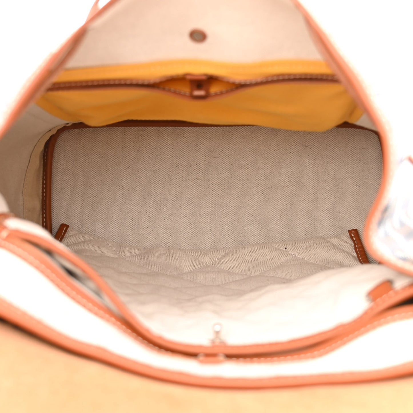 Goyardine Calfskin Alpin MM Backpack Gold Black