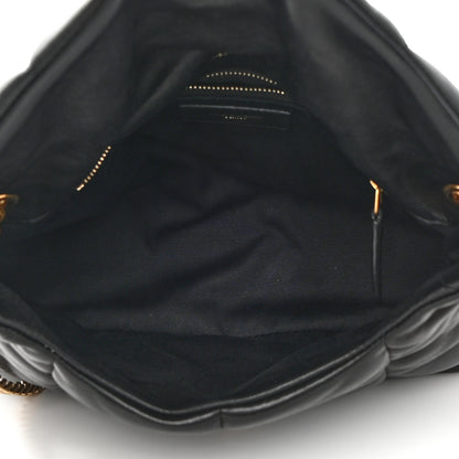 Saint Laurent Lambskin Quilted Small Loulou Puffer Monogram Chain Satchel Black 5 of 17