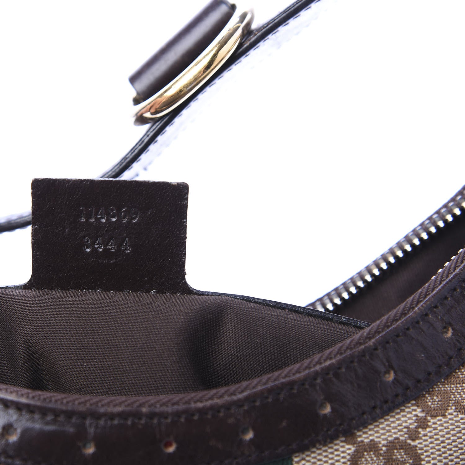 Gucci Monogram Web GG Reins Hobo Brown 9 of 10