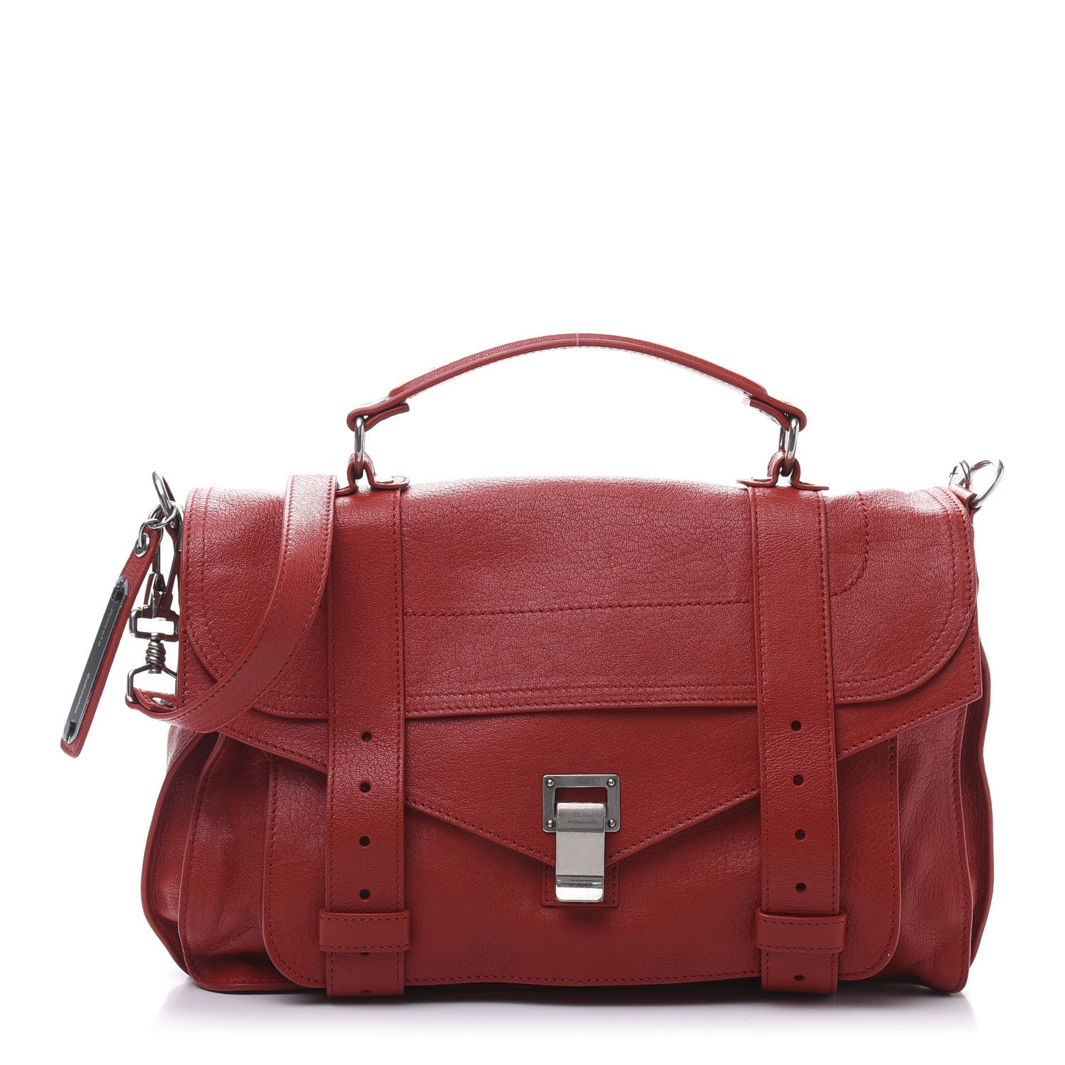 Proenza Schouler Lambskin Medium PS1 Satchel True Red 1 of 13