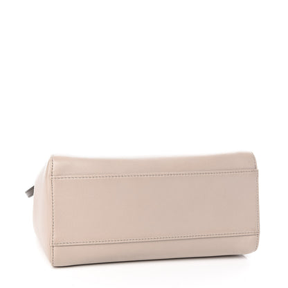 Fendi Nappa Colorblock Mini Peekaboo Iconic Satchel Grigio Polvere Carbone Bloody Mary 4 of 10