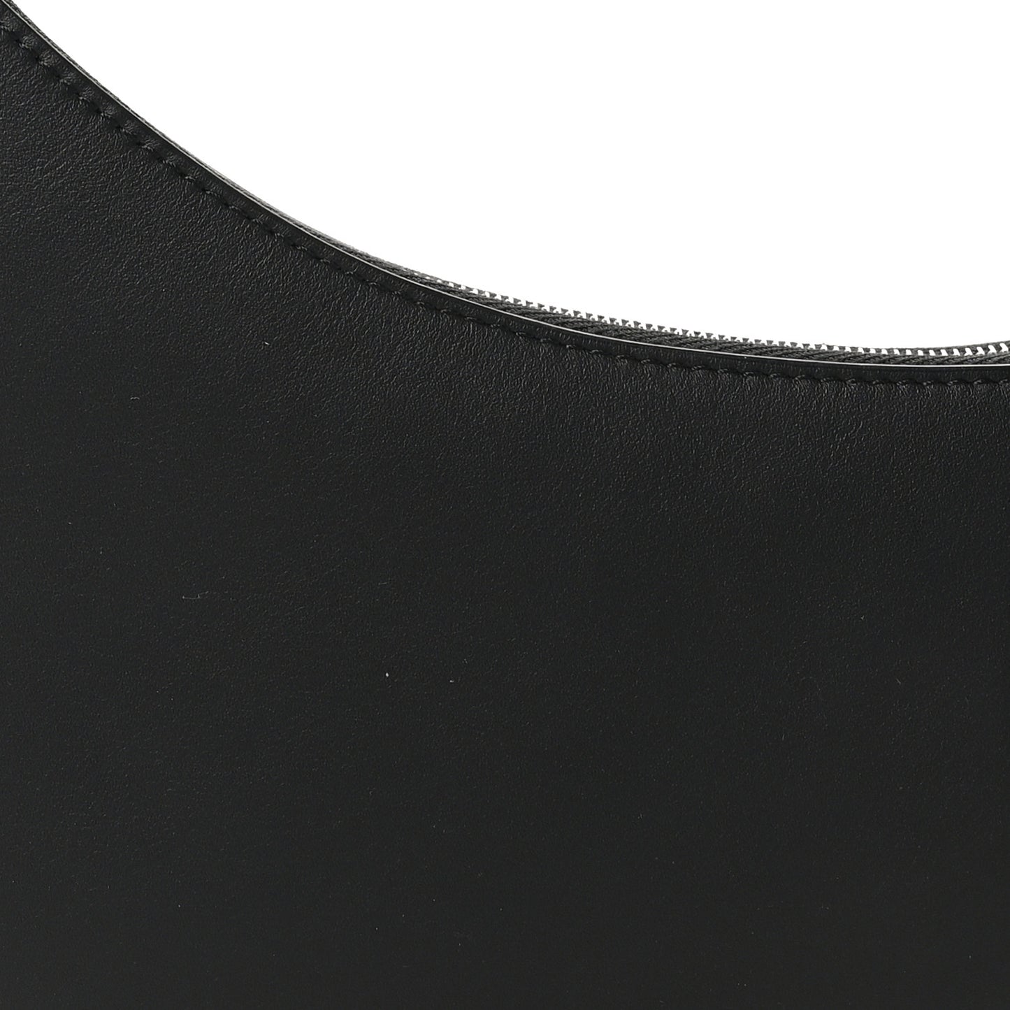 Smooth Calfskin Half Moon Shoulder Bag Black