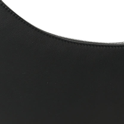 The Row Smooth Calfskin Half Moon Shoulder Bag Black 7 of 9