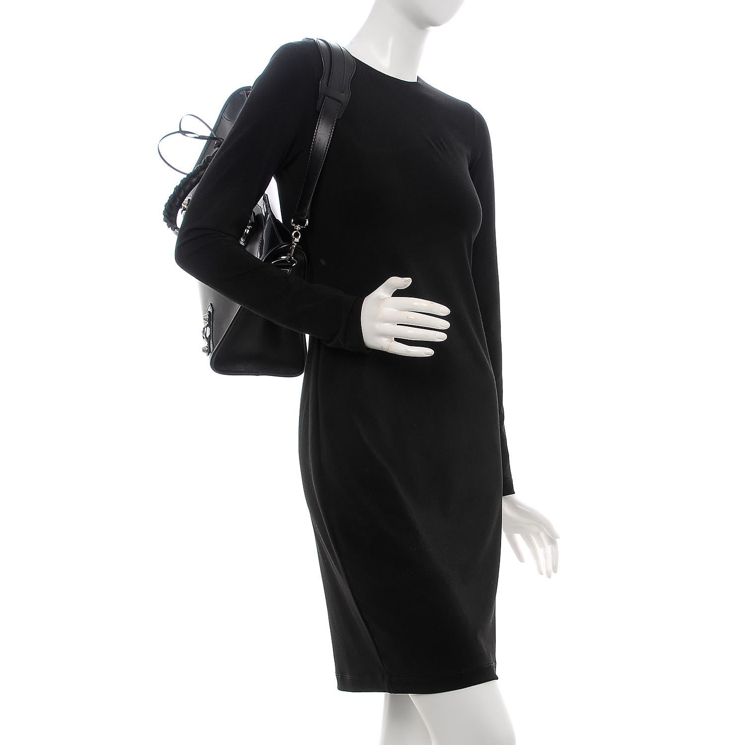 Balenciaga Smooth Calfskin Metallic Patent Giant 12 Silver Hardware City Black Gris 2 of 8