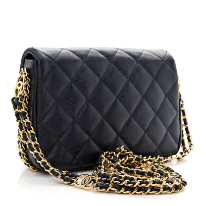 Chanel Caviar Quilted Mini CC You Flap Navy 3 of 11