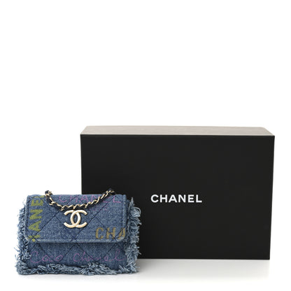 Chanel Denim Quilted Denim Mood Belt Bag Blue Multicolor 11 of 11