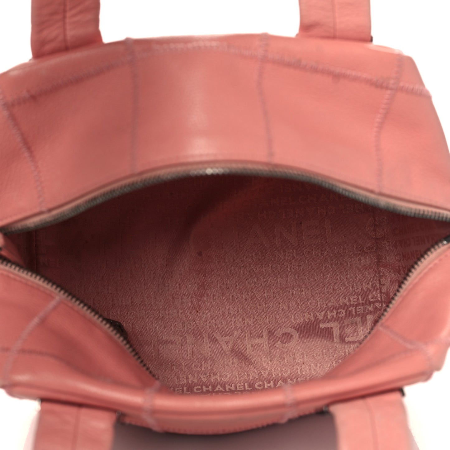 Caviar Square Stitched Bowler Pink