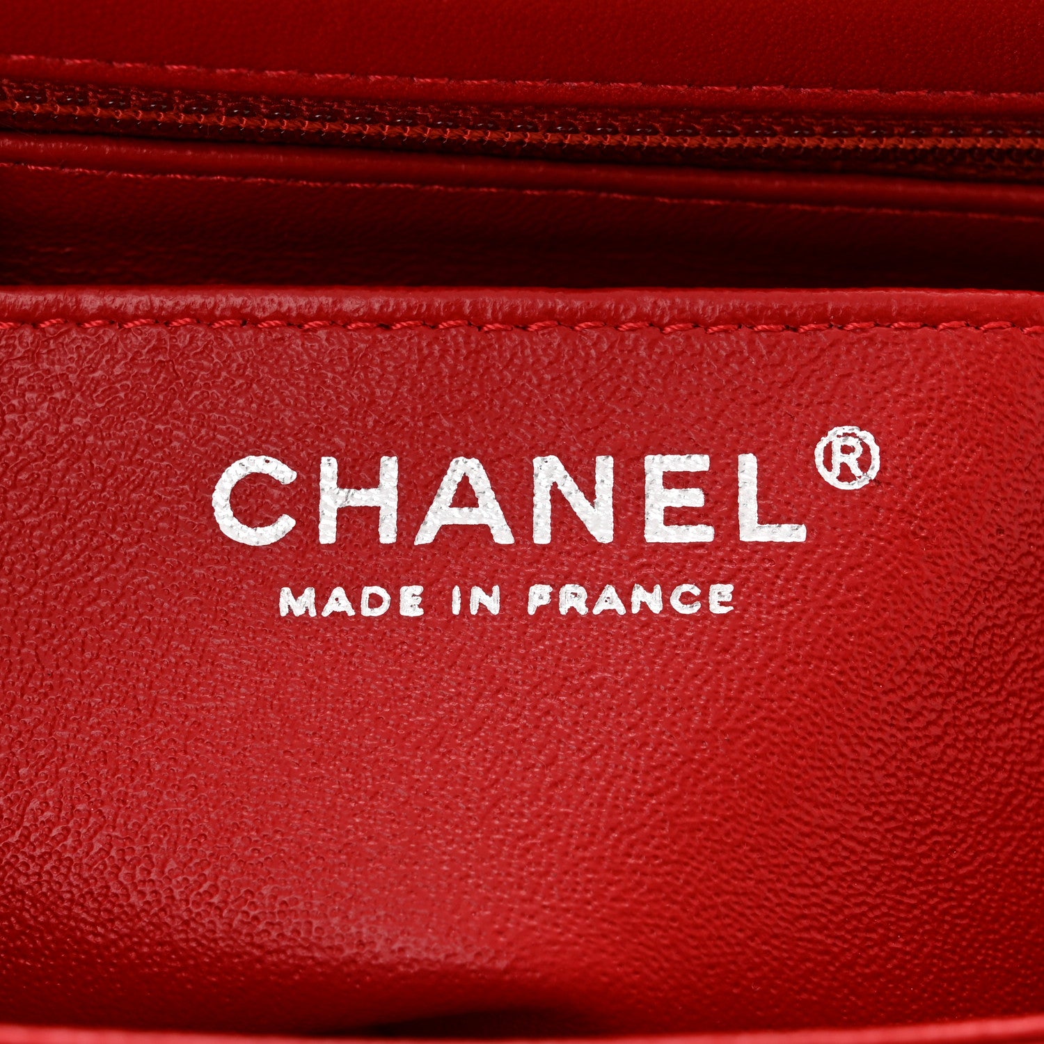 Chanel Lambskin Quilted Mini Rectangular Flap Red 6 of 11