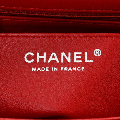 Chanel Lambskin Quilted Mini Rectangular Flap Red 6 of 11
