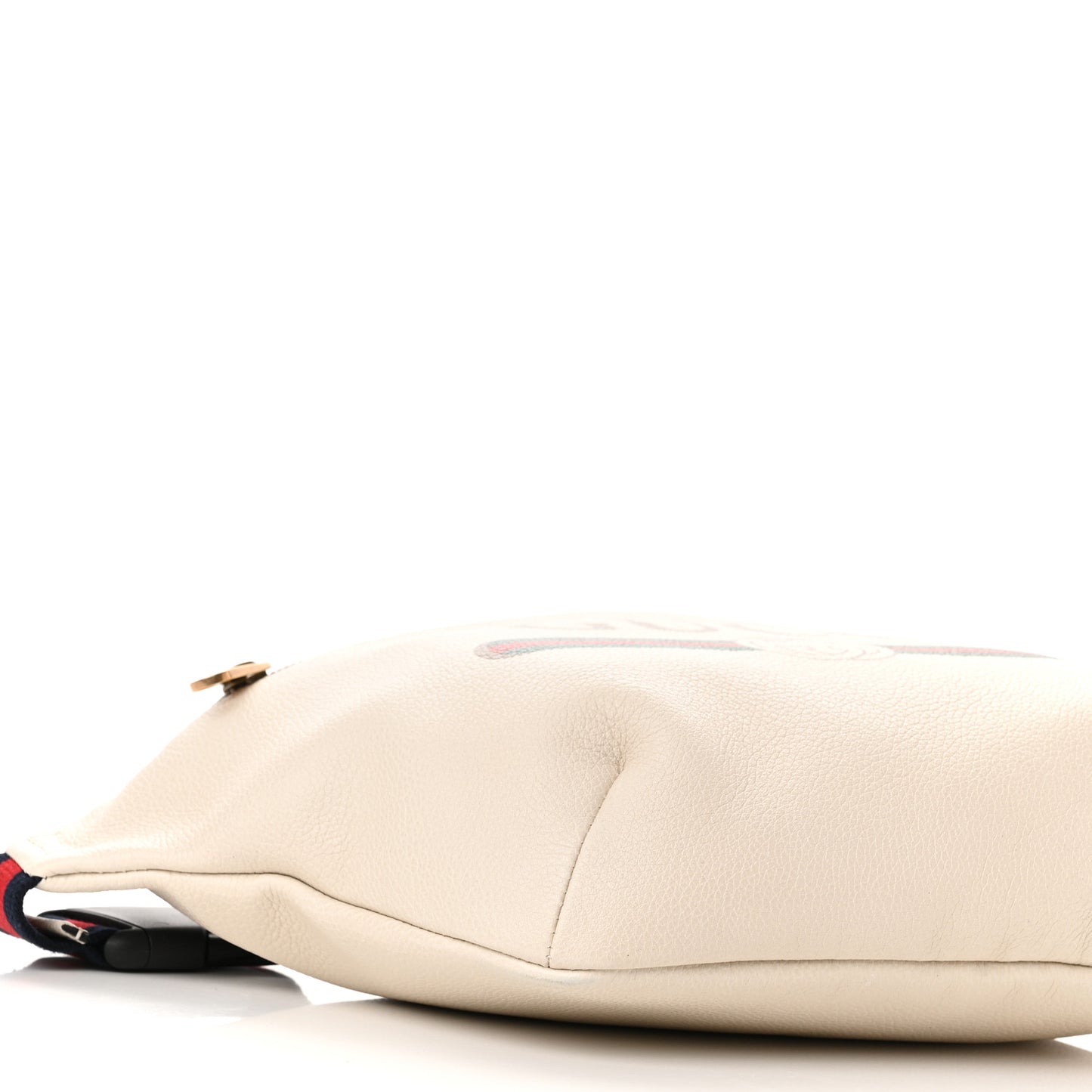 Grained Calfskin Logo Belt Bag White