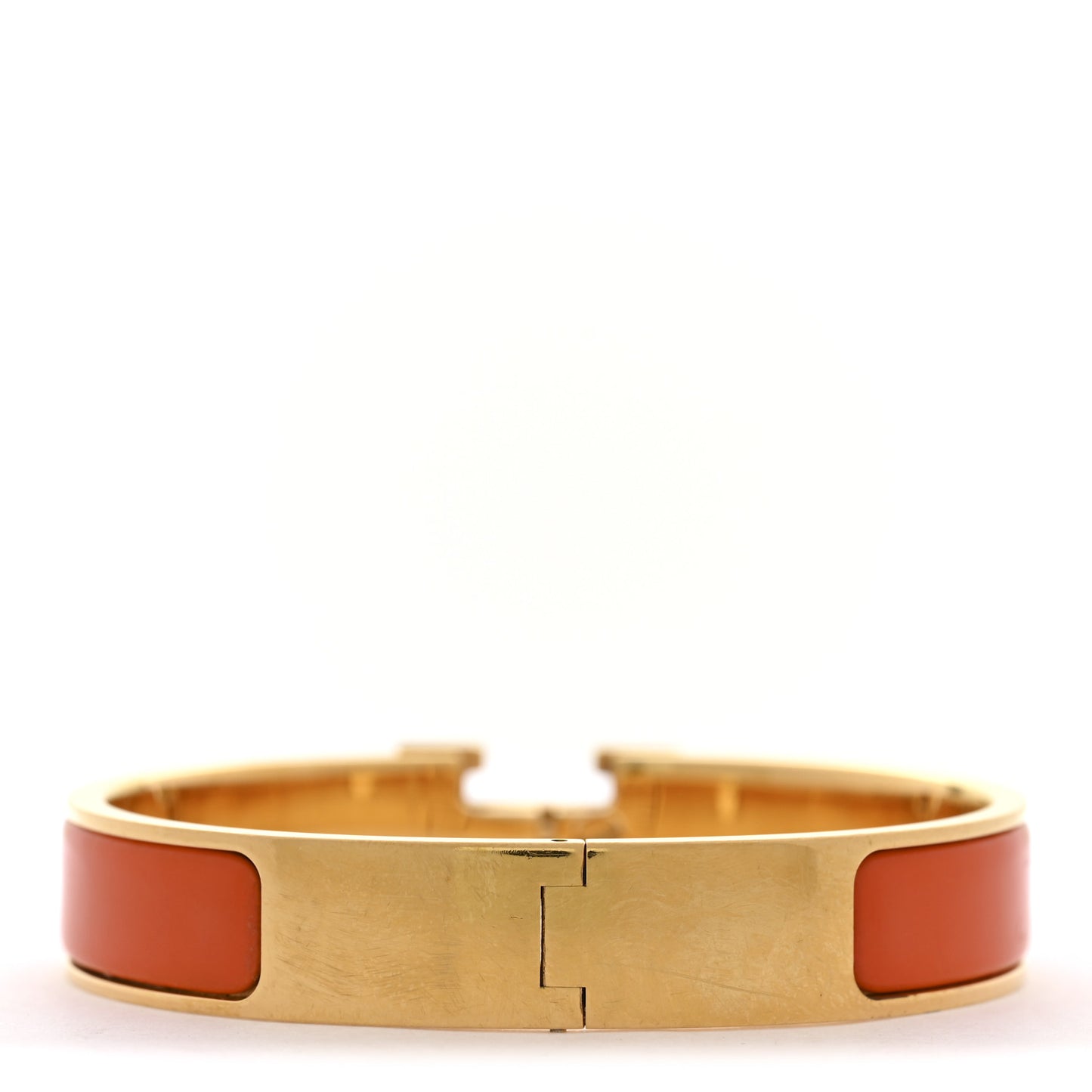 Enamel Narrow Clic Clac H Bracelet PM Orange