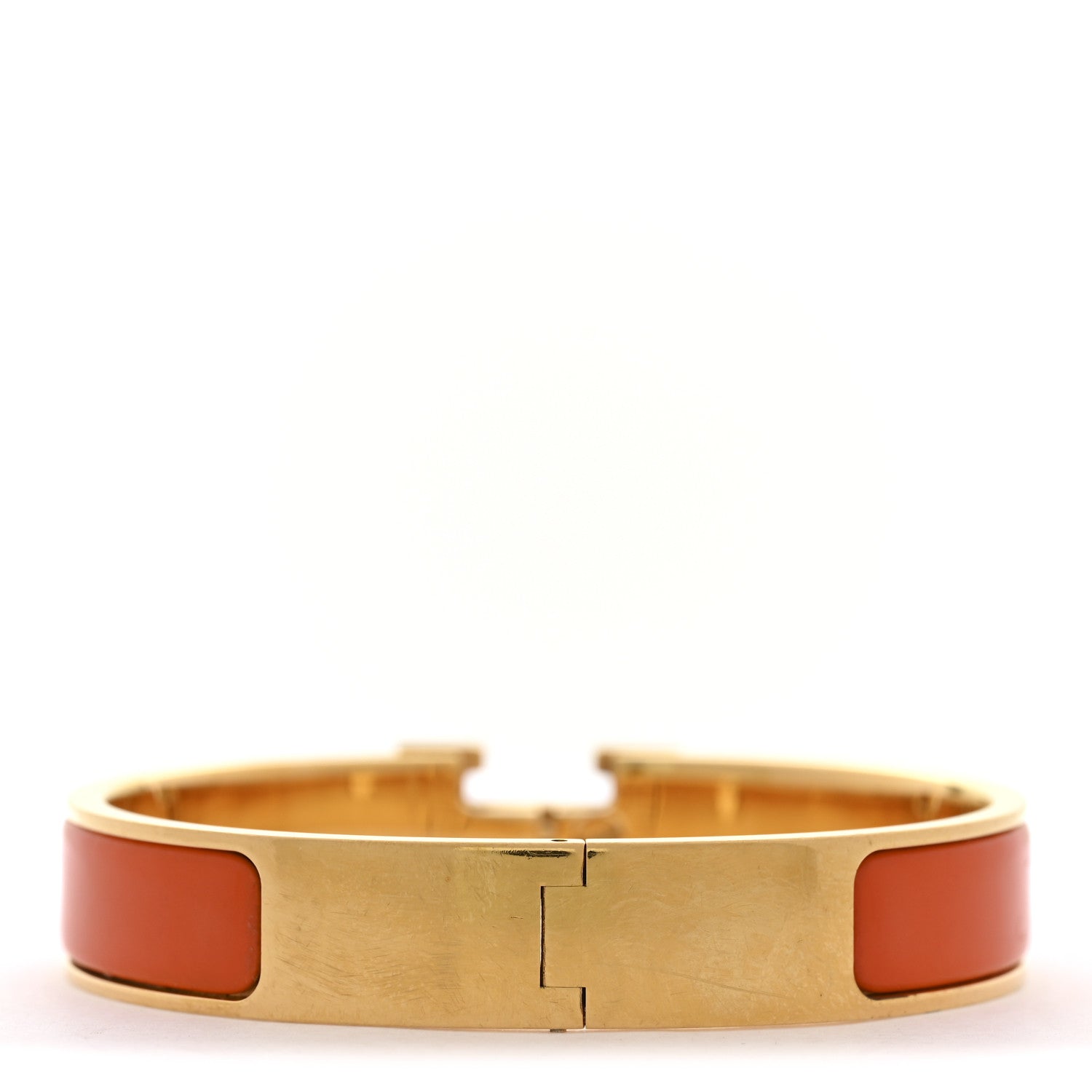 Hermes Enamel Narrow Clic Clac H Bracelet PM Orange 3 of 5