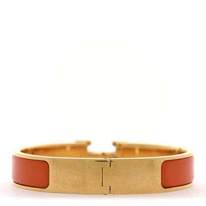 Hermes Enamel Narrow Clic Clac H Bracelet PM Orange 3 of 5