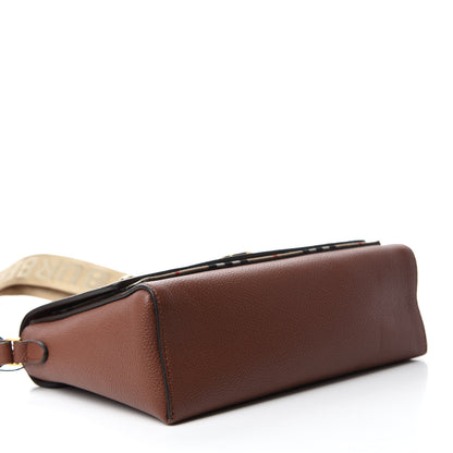 Burberry Calfskin Vintage Check Note Crossbody Bag Tan 4 of 9