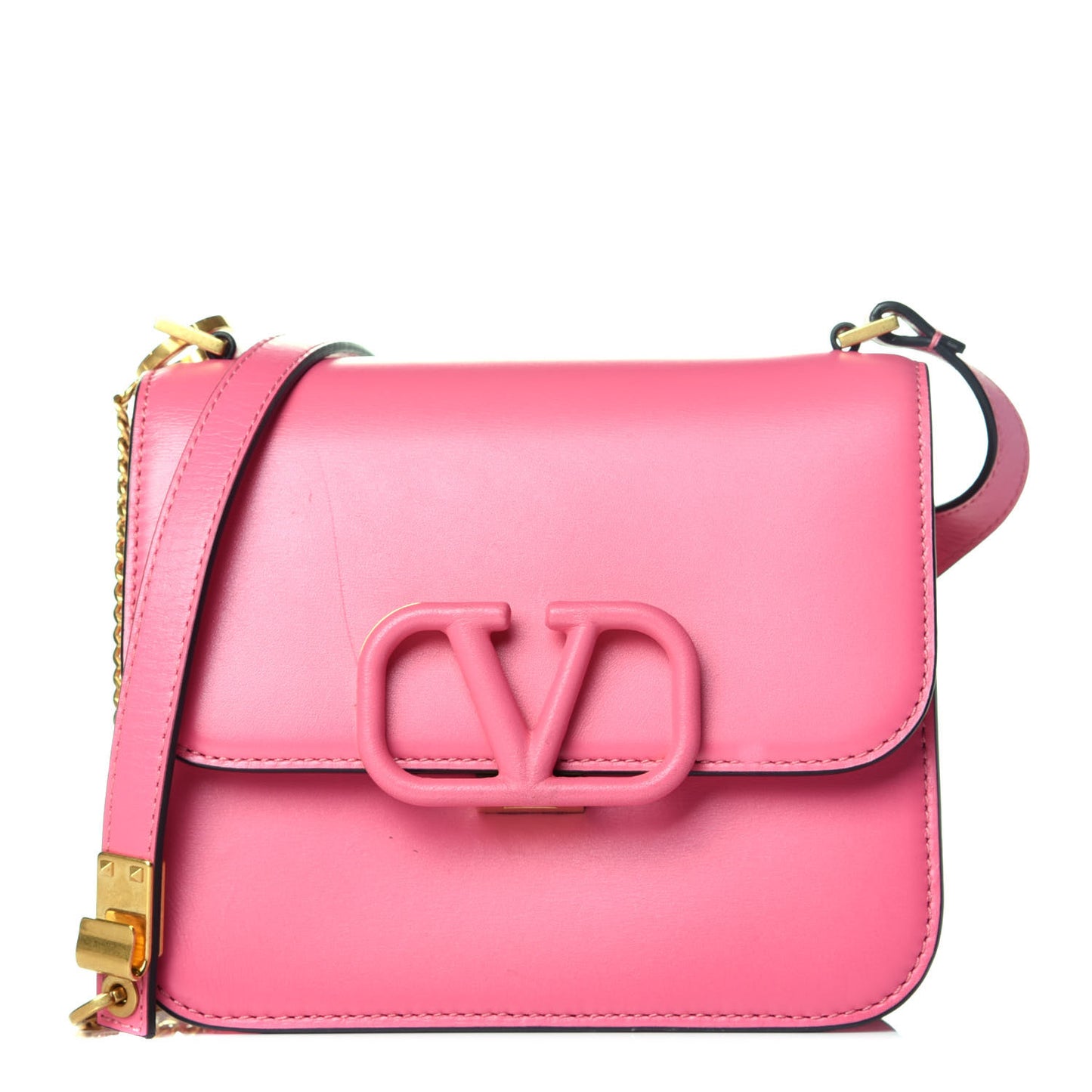 Smooth Calfskin Small VSling Shoulder Bag Pink