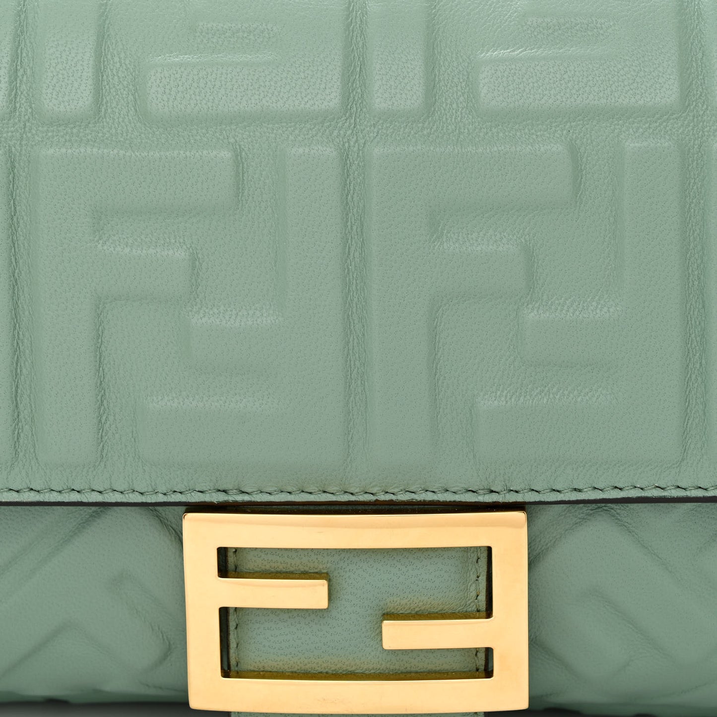 Nappa FF 1974 Embossed Baguette Menta