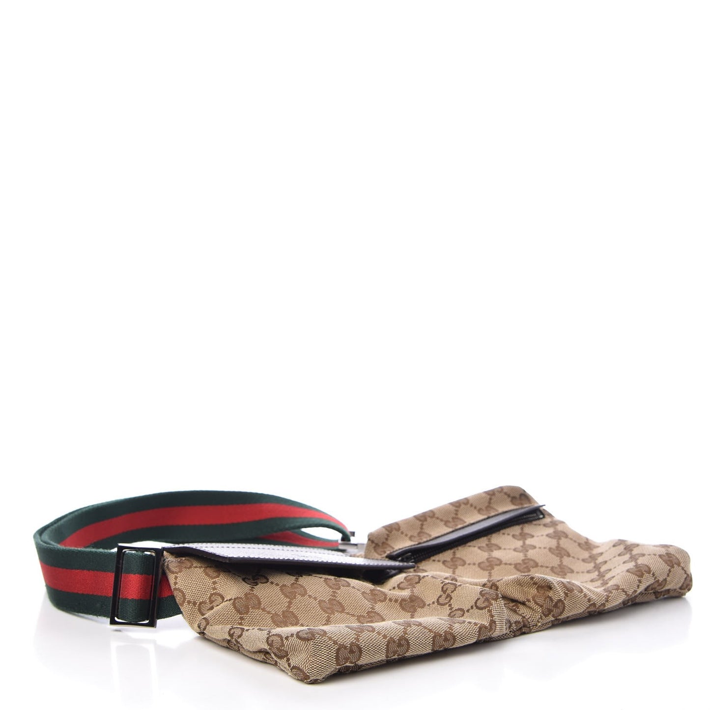 Monogram Web Belt Bag Dark Brown