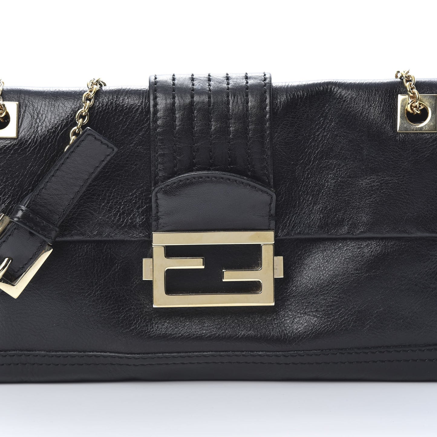 Vitello Acqua Maxi Baguette Bag Black