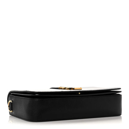 Saint Laurent Textured Calfskin Medium Classic Monogram Universite Bag Black 4 of 12