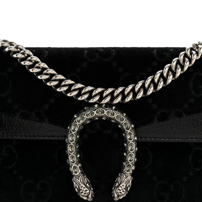 Gucci Velvet Skipper Crystal GG Monogram Small Dionysus Shoulder Bag Black Black Diamond 8 of 12