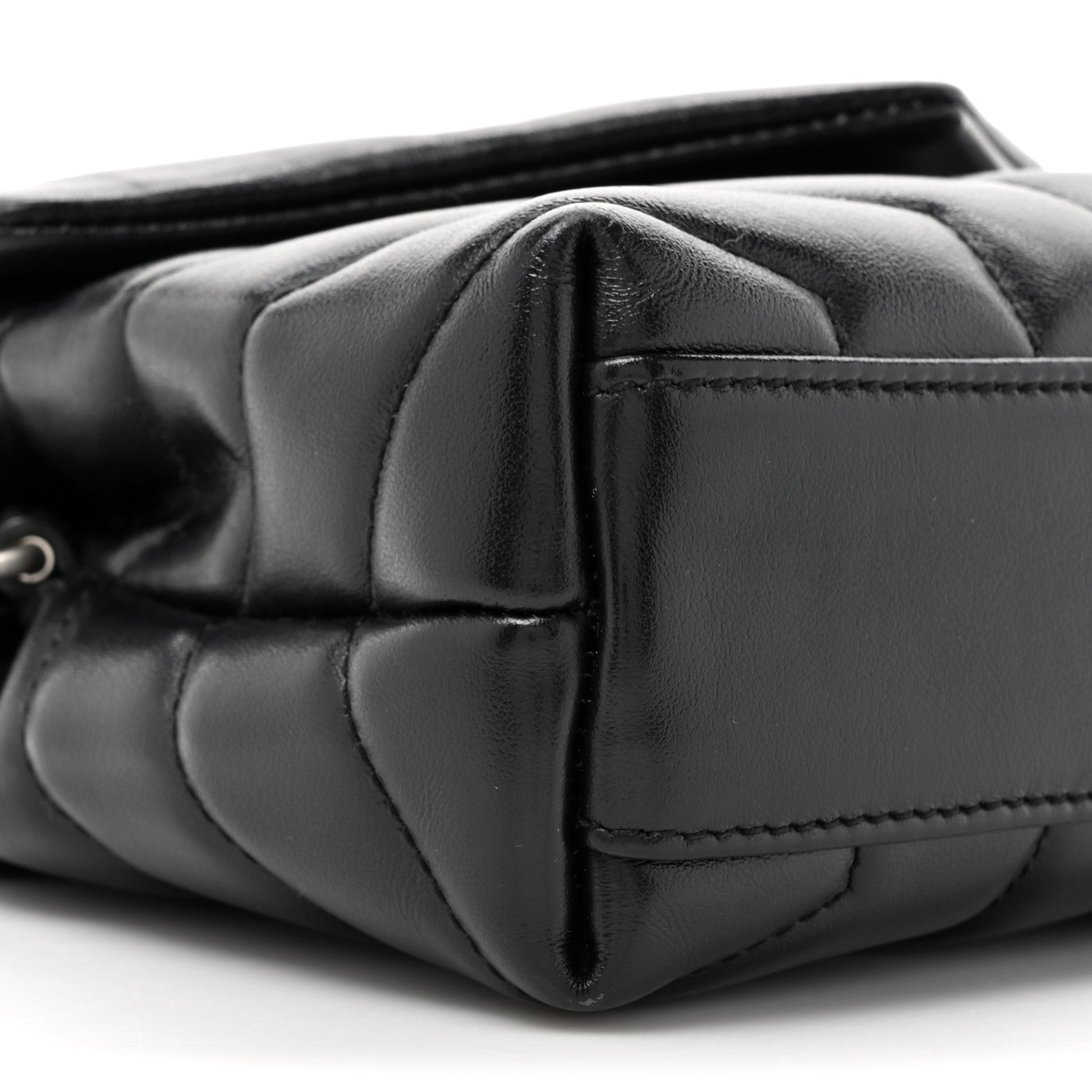 Saint Laurent Calfskin Y Quilted Monogram Toy Loulou Crossbody Bag Black 11 of 17