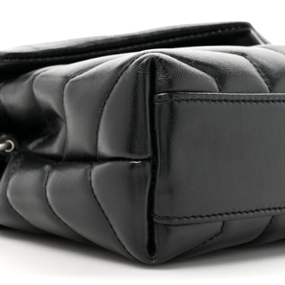 Saint Laurent Calfskin Y Quilted Monogram Toy Loulou Crossbody Bag Black 11 of 17