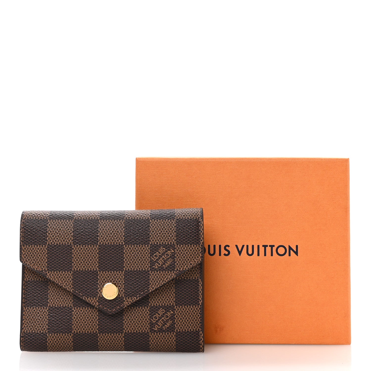 Louis Vuitton Damier Ebene Victorine Wallet Red 7 of 7