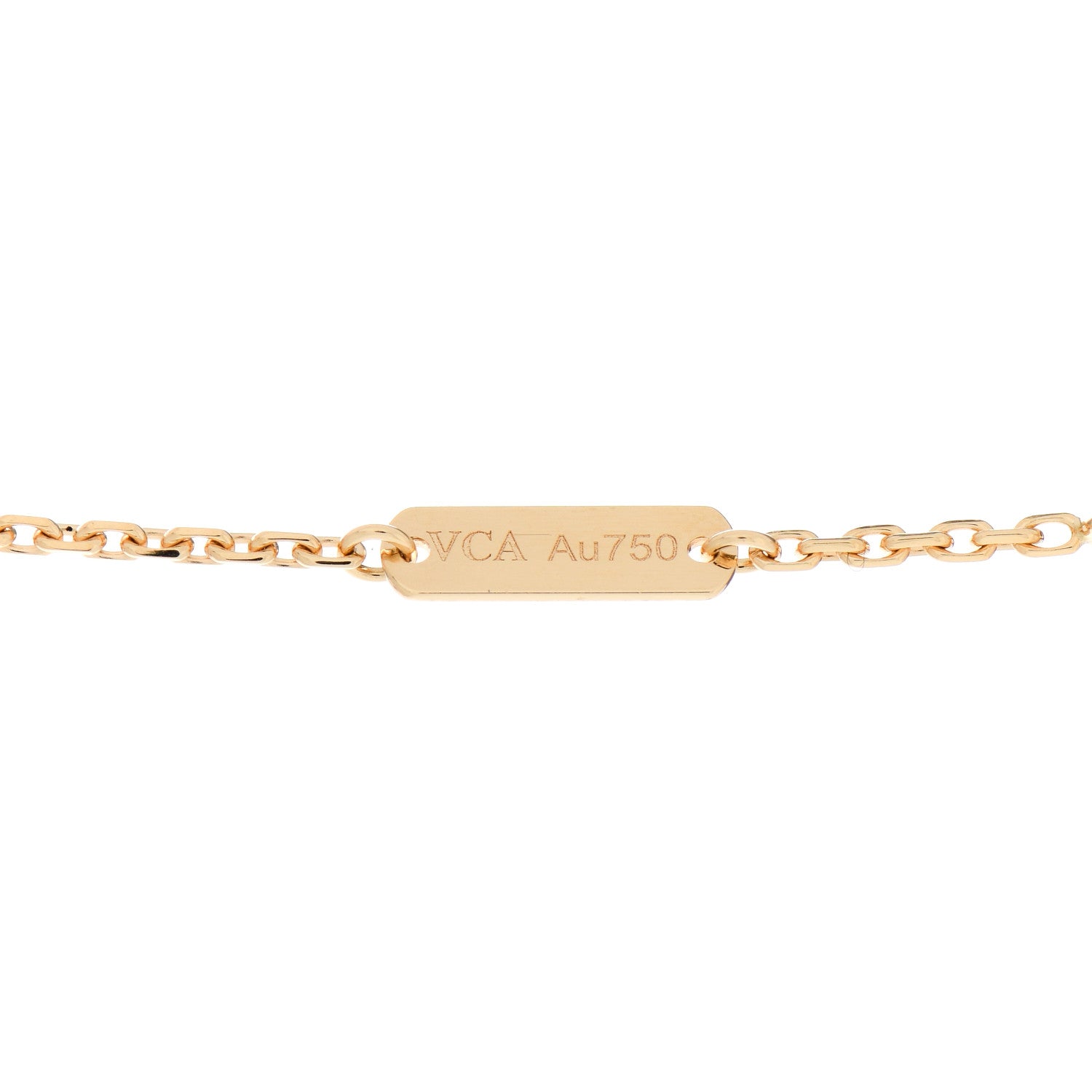 Van Cleef & Arpels 18K Yellow Gold Guilloche Vintage Alhambra Pendant Necklace 5 of 7