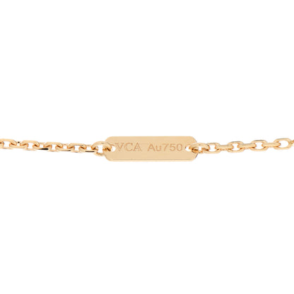Van Cleef & Arpels 18K Yellow Gold Guilloche Vintage Alhambra Pendant Necklace 5 of 7