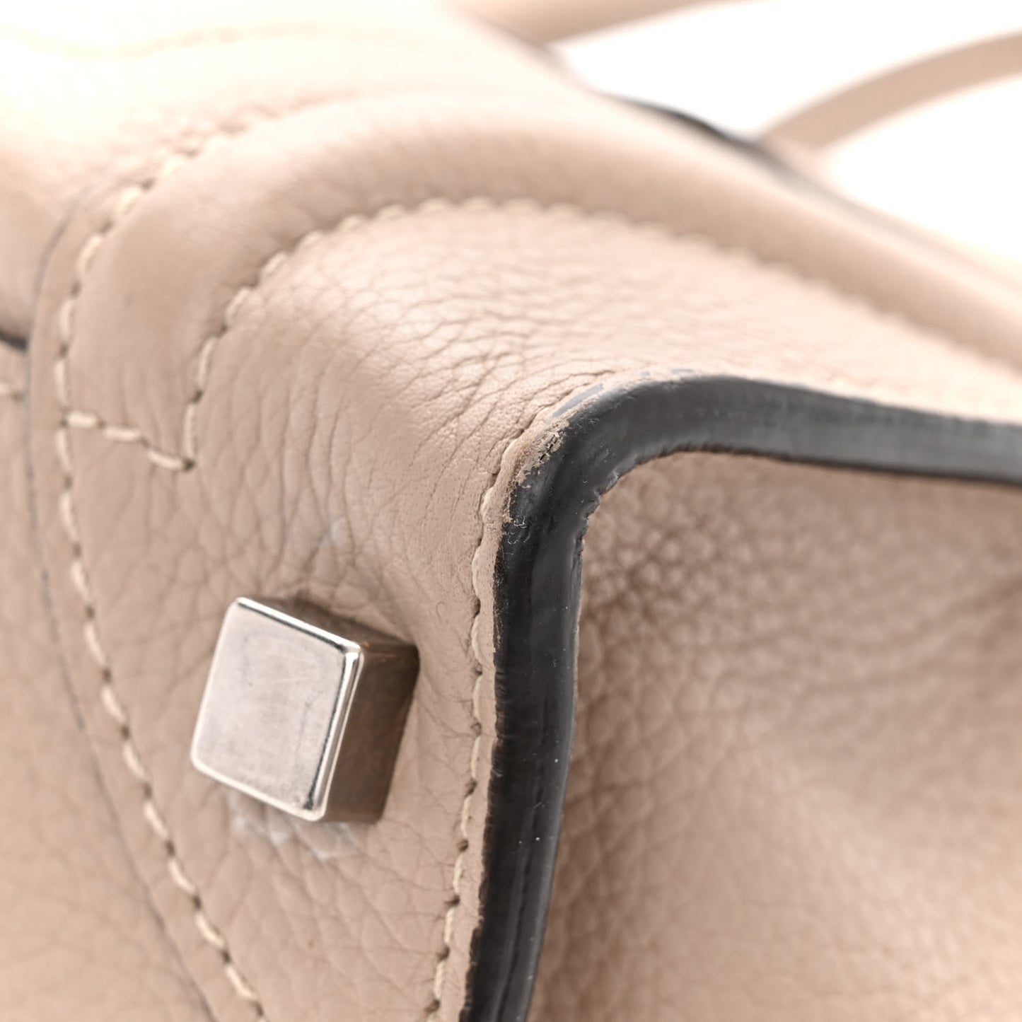 Drummed Calfskin Micro Luggage Dune