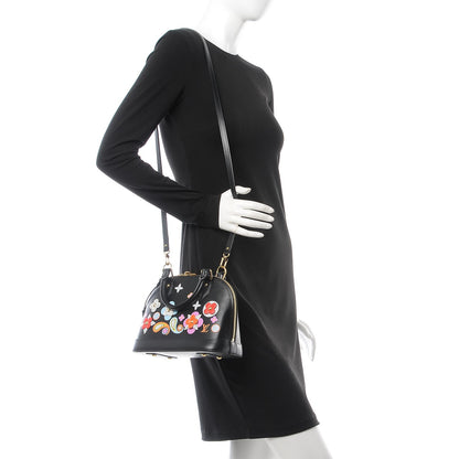 Louis Vuitton Epi Blooming Flowers Alma BB Black 3 of 10