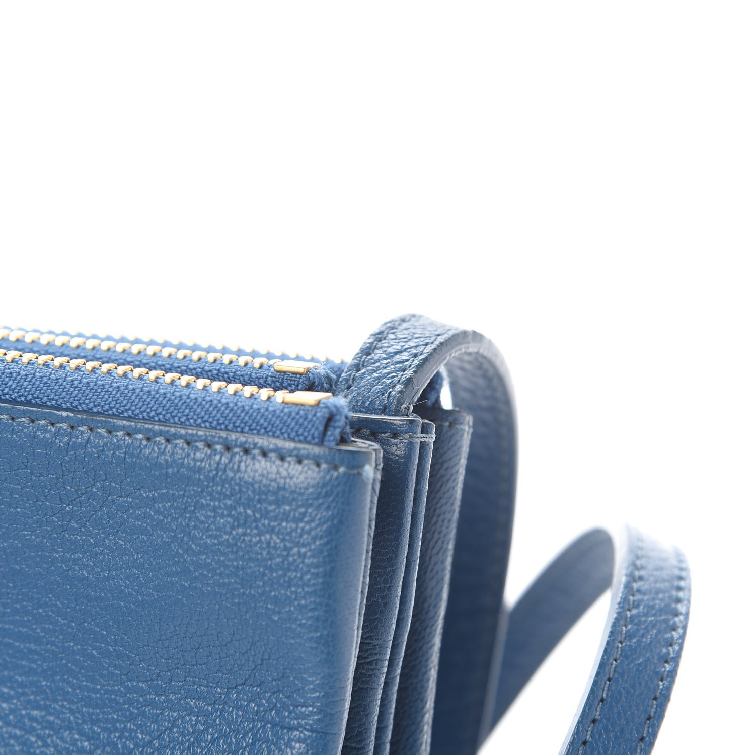 Celine Lambskin Small Trio Crossbody Bag Denim 9 of 10
