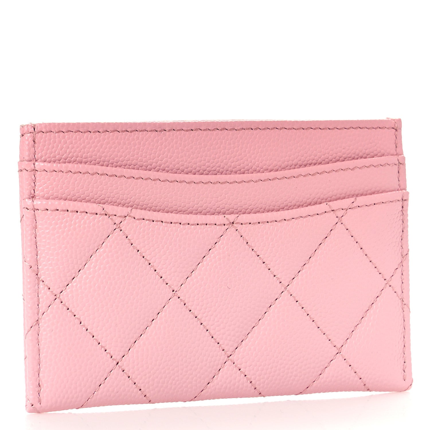 Chanel Caviar Quilted Card Holder Pink 3 of 10