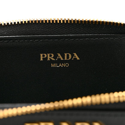 Prada Vitello Metal Zip Around Key Holder Black 5 of 6