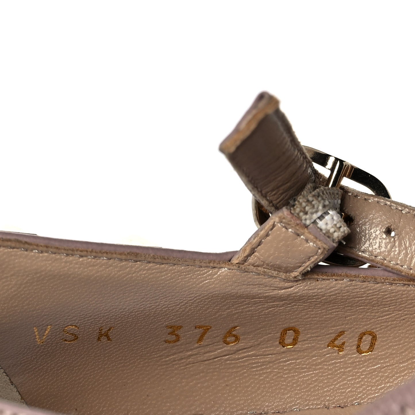 Patent Rockstud Cage Ballerina Flats 40 Poudre